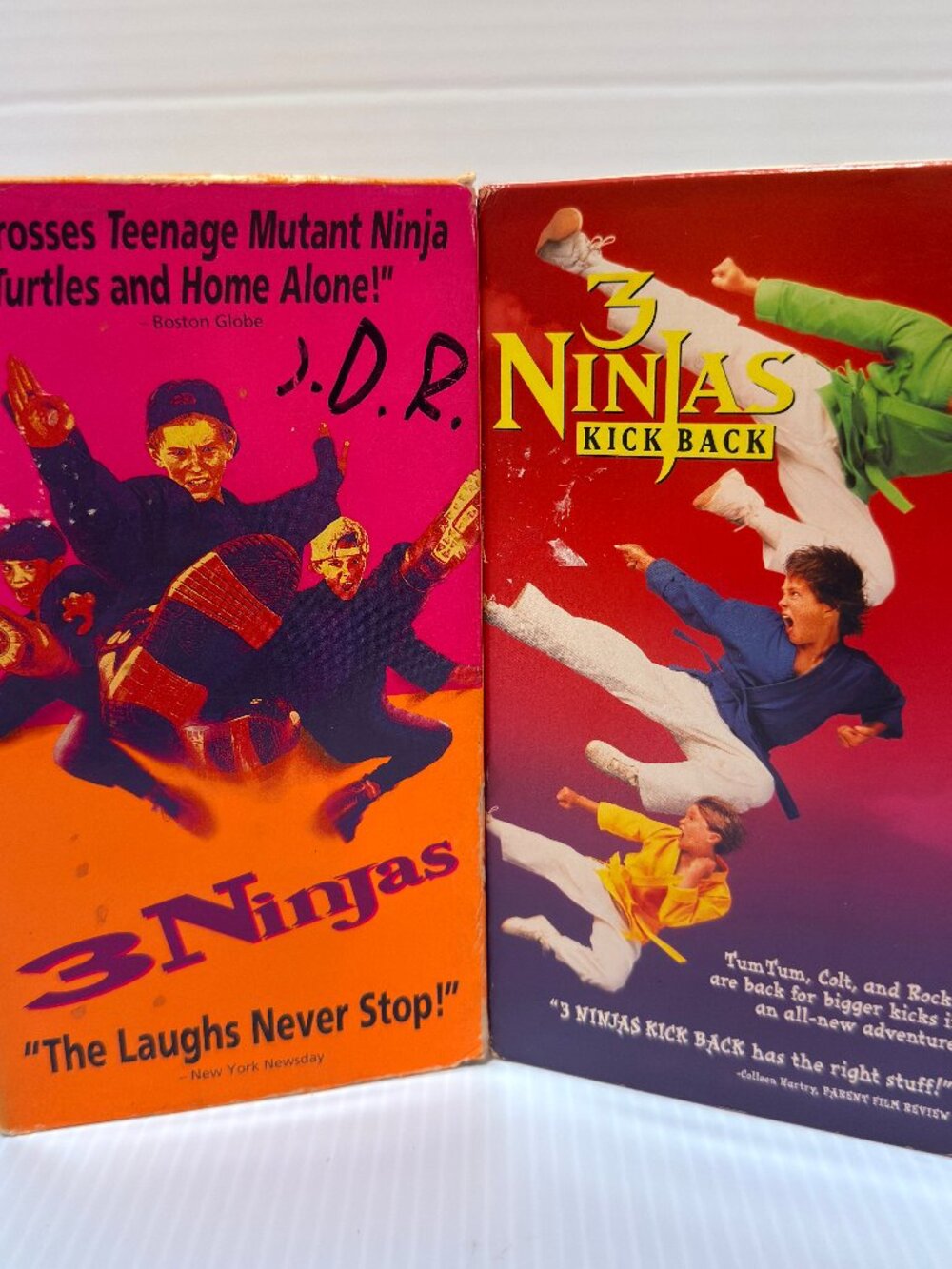 3 Ninjas & 3 Ninjas Kick Back VHS Lot of 2 Comedy Kids Movie Karate **Untested**